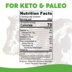 Paleovalley beef sticks grass-fed beef close-up highlighting quality and nutrient density.