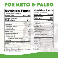 Paleovalley grass-fed beef sticks show antibiotic-free, grain-free ingredients