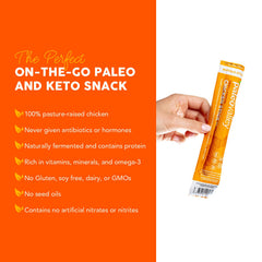 Paleovalley Teriyaki sticks pack front, gluten-free flavor option