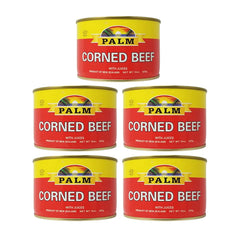 Palm Corned Beef with Juices 15oz can—quick, hearty meals.