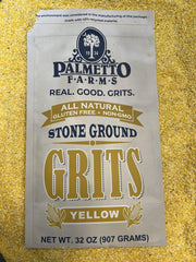 Palmetto Farms Yellow Grits cooking in pot for creamy, comforting results.
