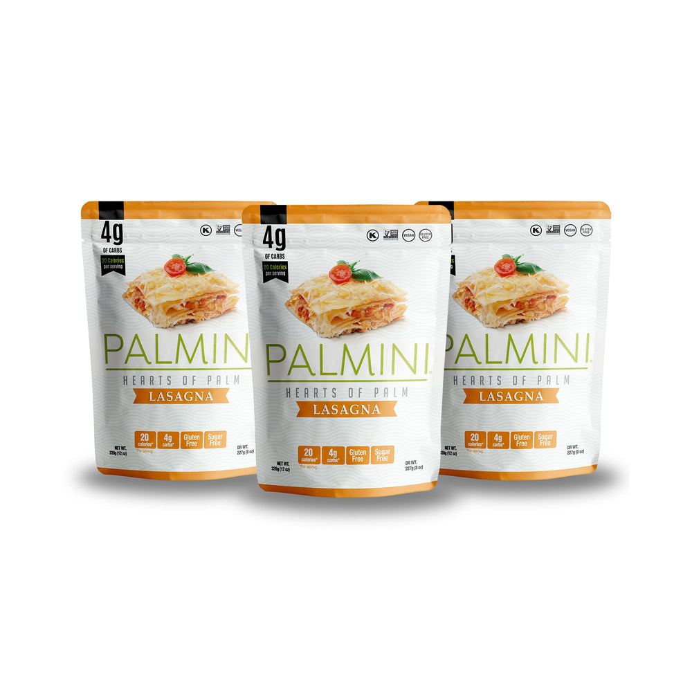 Palmini lasagna sheets front packaging highlighting keto gluten free vegan features
