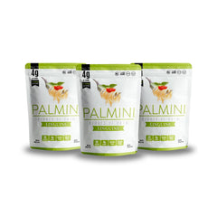 Palmini linguine pasta pack-of-3 in packaging, ideal for quick low-calorie weeknight meals.