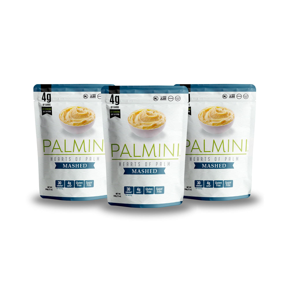 Palmini Mashed plate with sauce, showcasing creamy heart-of-palm texture and low-carb appeal