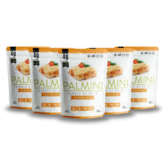 Palmini pack-front-lasagna-noodles shows six-pack keto-friendly packaging.