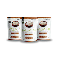 Palmini Rice bowl with hearts of palm, a light low-carb option.