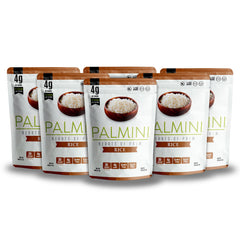 Palmini Rice six-pack packaging shown for easy low-carb meal prep.