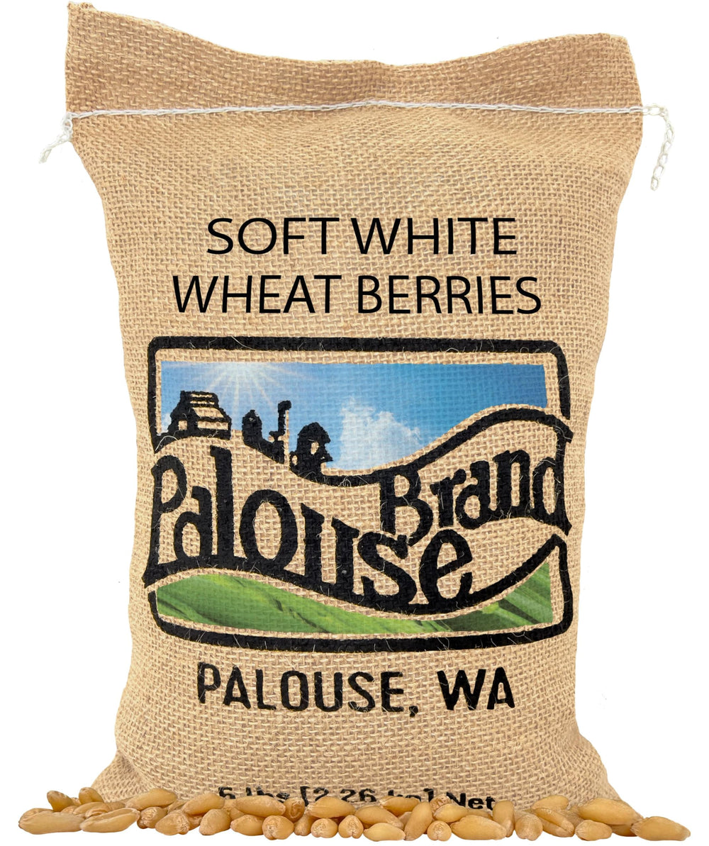 Palouse Brand wheat berries in packaging, ideal for pantry storage.