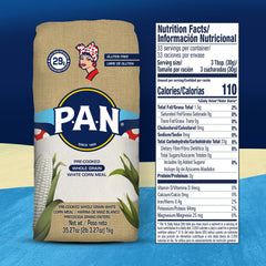 PAN Whole Grain ingredients close-up highlighting 100% corn and no additives