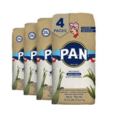 PAN Whole Grain White Corn Meal packaging with kosher and gluten-free labels for safe use