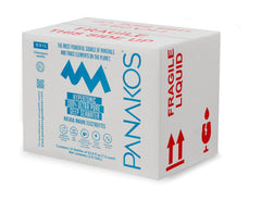 Panakos Deep Seawater with kosher certification label indicating trusted processing.