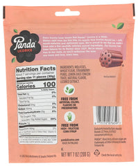 Panda Lico soft-texture close-up showing strawberry licorice chews for easy chewing.