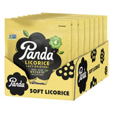 Panda Natural Licorice close-up showing chewy texture and four-ingredient formula.