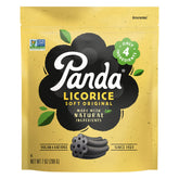Panda Natural Soft Original Licorice pack front shows the four-ingredient formula for a simple snack.