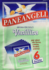 Paneangeli Vanillina envelope packaging showing convenient vanilla flavoring for baking.