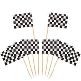 Pangda checkered racing flag picks add style to cupcakes and desserts for parties