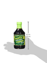 Pappy's Sassafras Tea Concentrate brewing pour into glass shows instant preparation.