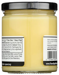 Paradigm Foodworks Lemon Curd ingredients—real lemon and eggs for bright flavor.