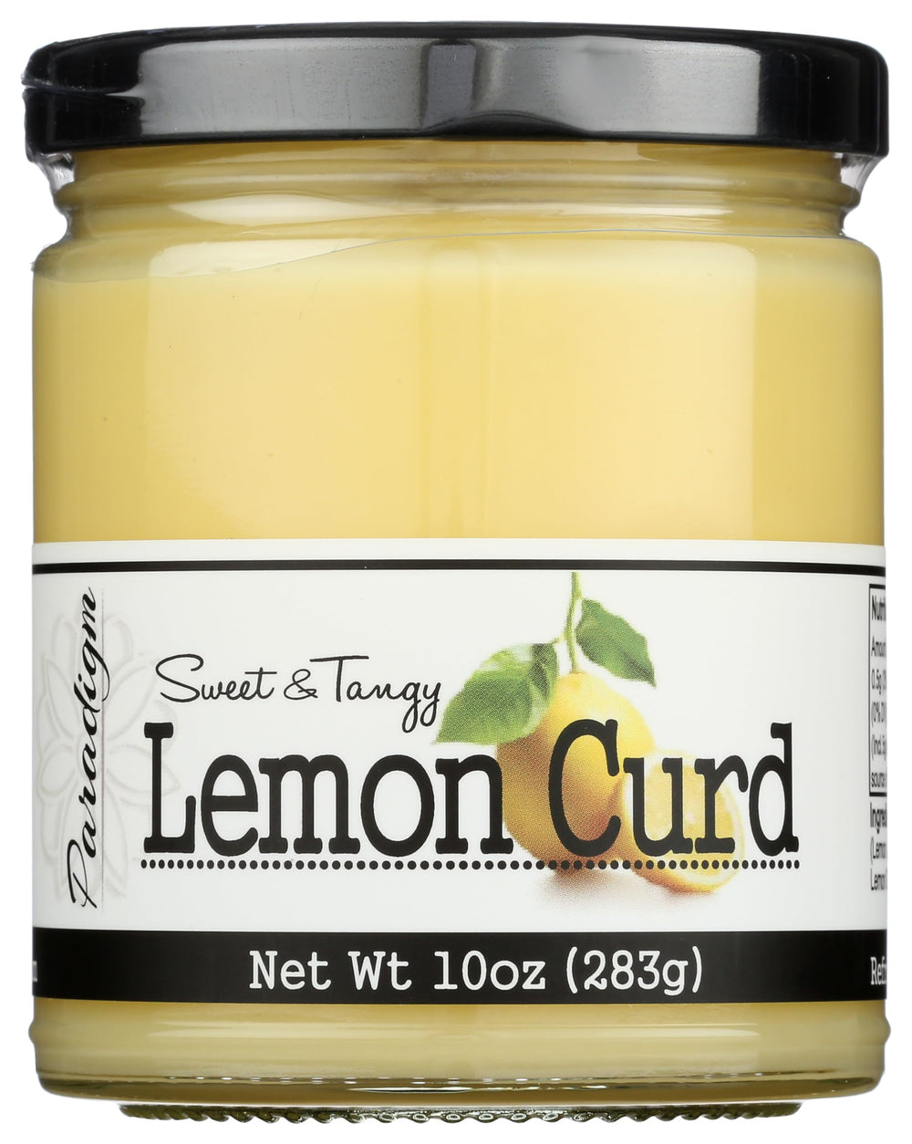 Paradigm Foodworks Lemon Curd jar close-up, creamy texture for spreading.