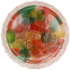 Paradise Mix cherries close-up shows red and green pieces for vibrant desserts.