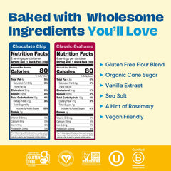 Partake Classic Graham Crackers in allergen-free pack for lunchbox sharing.