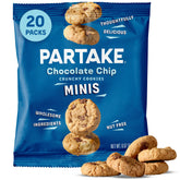 Partake Crunchy Chocolate Chip Cookie packaged for on-the-go allergen-free snacking.