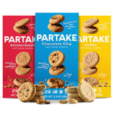 Partake soft baked cookies chocolate chip, allergen free and family-friendly snack