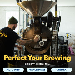 PARTNERS COFFEE ROASTERS Brooklyn Blend flavor notes of cocoa and toffee