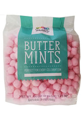 Party Sweets Pink Buttermints unwrapped on a festive table for easy party decorating