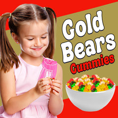 Partypom Goldbearrs Valentines tube three-pack on display for celebrations.