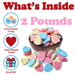 Partypom heart-shaped pastel candies brighten displays and snack bowls with playful messages