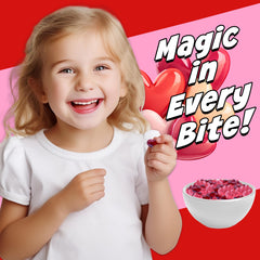 Partypom Valentine heart gummies red-hearts, perfect for classroom swaps