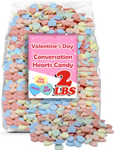 Partypom valentines hearts 2lb bulk with classic sayings for easy sharing
