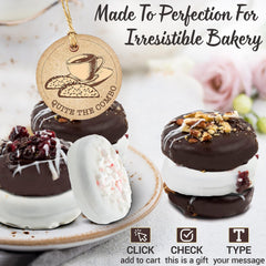 Pastry Perks assorted cookies with luxurious toppings on display.