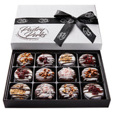 Pastry Perks gift basket with 12 chocolate-covered cookies, ideal holiday gift.
