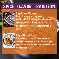 Patak’s paste spice blend ready to season vegetables.