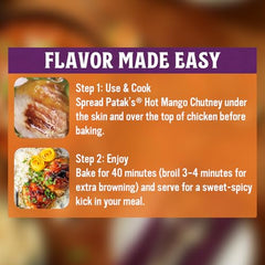 Patak’s Hot Mango Chutney dipping vegetables adds bold flavor