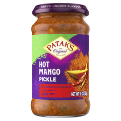 Patak’s Hot Mango Pickle bottle showcases bold, spicy flavor to elevate sandwiches.