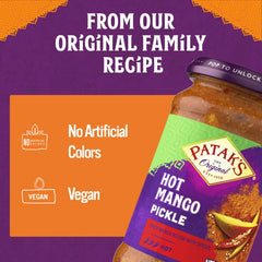 Patak’s Hot Mango Pickle mustard seeds add texture and tang to recipes.