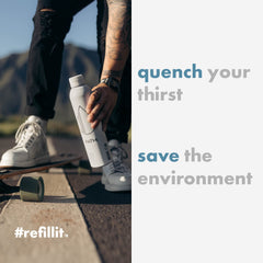 PATH Still pouring into glass illustrates crisp, refreshing taste and portable hydration.