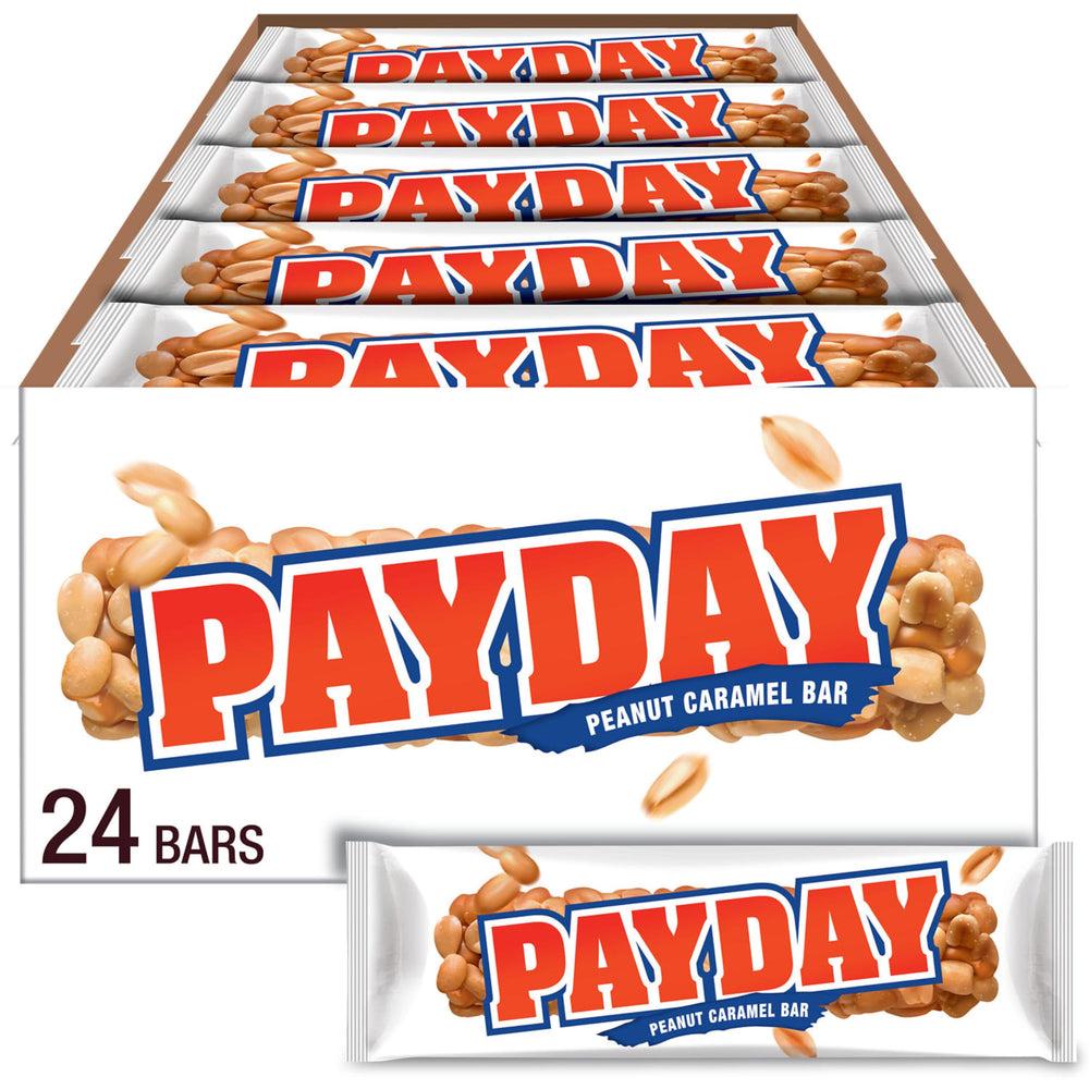 PAYDAY bulk box of 24 bars ready for sharing and gifting.