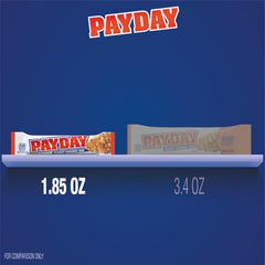 PAYDAY peanuts and caramel cross-section highlights texture and flavor.
