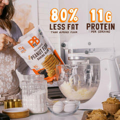 PBfit light peanut flavor enhances baked goods in close-up loaf