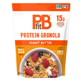PBfit Peanut Butter Protein Granola packaging with a 32oz bag for easy pantry snacking.