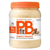 PBfit Simply Peanut Powder in a bowl showing rich flavor for smoothies