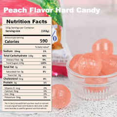 Party tray featuring Peach Hard Candy for festive desserts and treats.