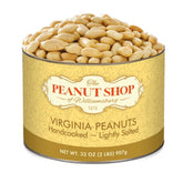 The Peanut Shop of Williamsburg extra-large handcooked peanuts in a gift tin, ideal for gifting.