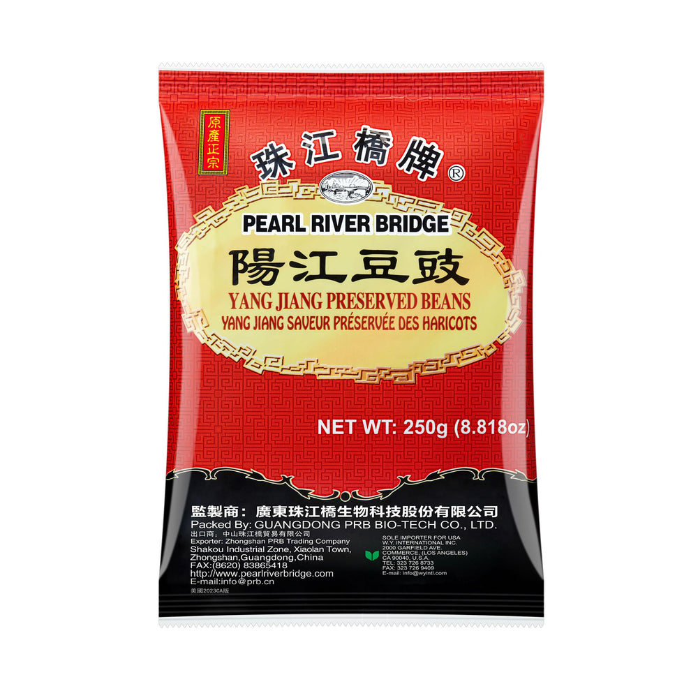 Pearl River Bridge Yang Jiang preserved beans package, ideal for Chinese cooking.