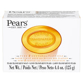 Pears Pure Glycerin Amber Bar Soap closeup highlighting moisture-rich formula for skin hydration.