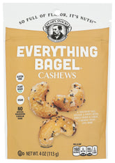Pear's Snacks Everything Bagel Cashews packaging ready for on-the-go snacking.